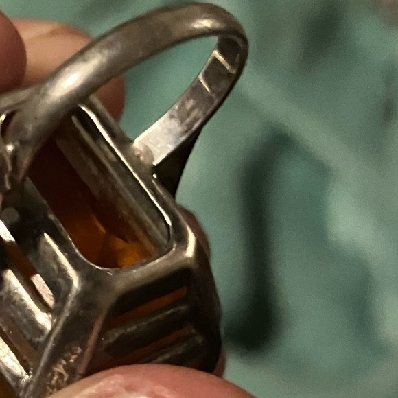 💍Beautiful1890 Natural Citrine Ring!size 3-4!+resized! Perfectly Beautiful!👑💍 - Picture 9 of 11